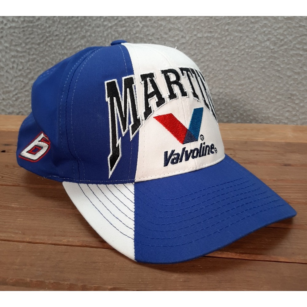 Vintage Nascar Hat Adult‎ Multicolor Colorblock Snapback Cap Mark Martin 1990s